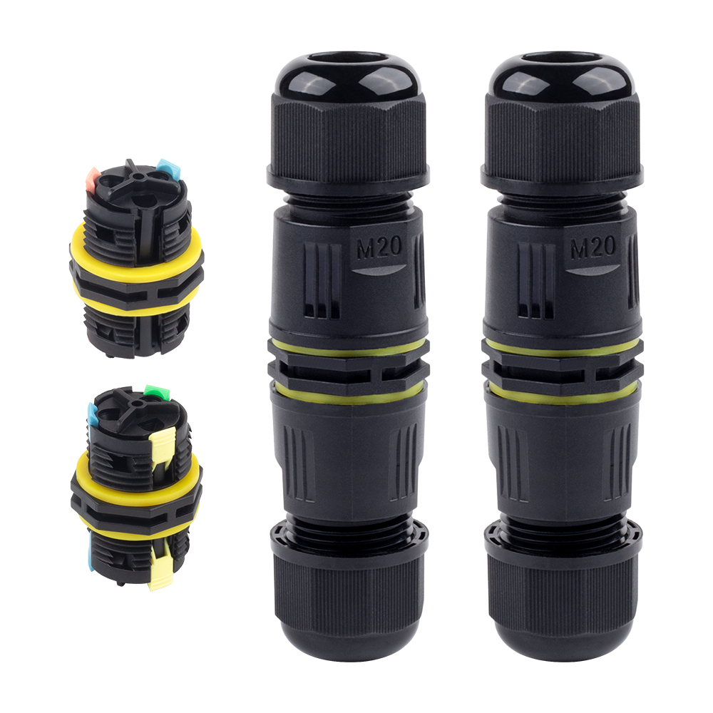 Push Fit Connector - Ip68 m20アダプターワイヤーコネクタ、プッシュインターミナル、電気ジャンクションボックス、ナイロンpa66および端子付き、2ピン、3ピン、4ピン、5ピン、溶接なし、1個