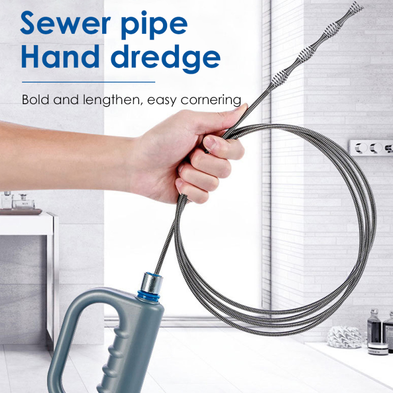 Drain Snake Flexible - 排水管用の柔軟なブロックロッド,10m,キッチン用のグーグルブロック,排水管用のキッチンツール