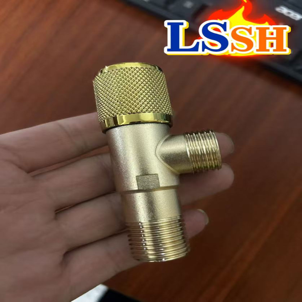 Toilet Fill Valve - フル銅製トイレ用アングルバルブ、フル銅製ミニアングルバルブ、トイレガン、グレーゴールド電気メッキトイレ用アングルバルブ/インレットバルブ