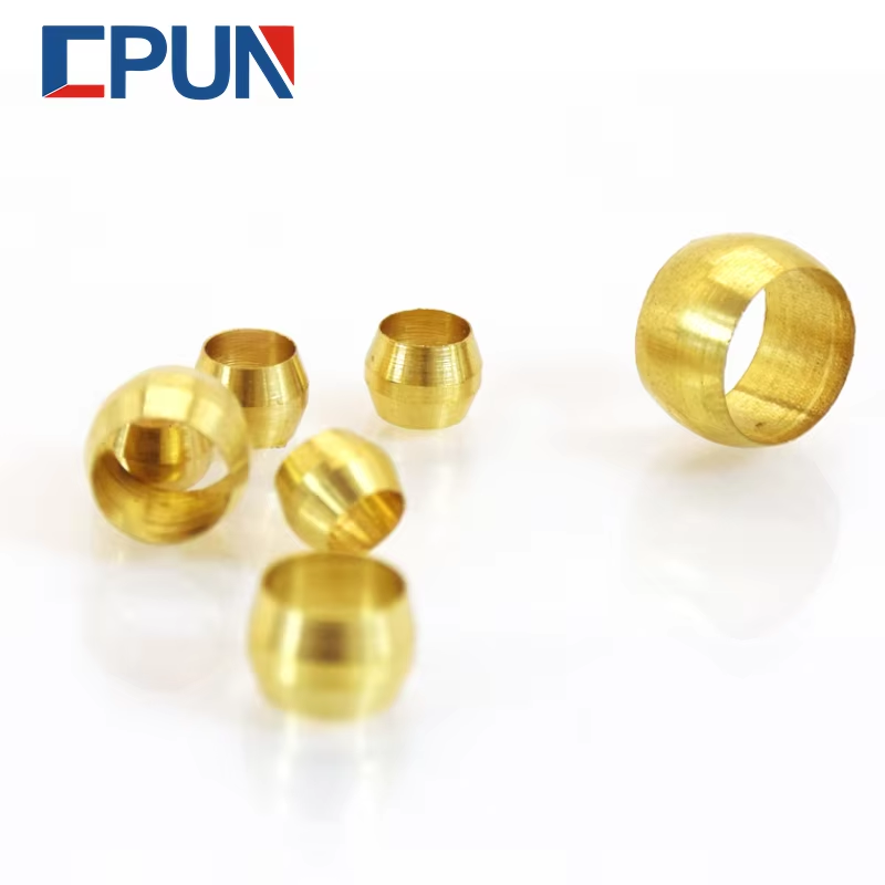 Compression Fitting Brass - 10pc 真鍮ダブルテーパーフェルール 4 6 8 ミリメートル外径圧縮スリーブシールリング継手チューブ集中潤滑システム