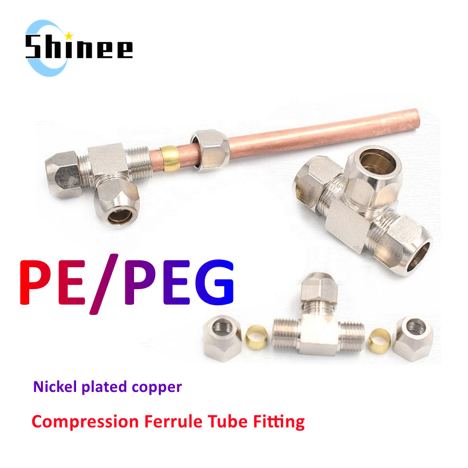 Compression Fitting Brass - 1ピース真鍮Tタイプ4 6 8 10 12 14