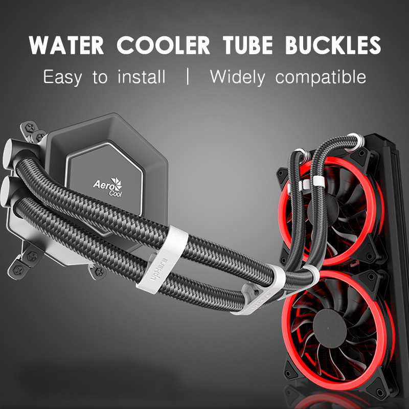 Plastic Pipe Clip - Jumpeak ユニバーサルコンピュータ水クーラーチューブパイプコームアレンジ固定バックルクリップ PC DIY アクセサリー