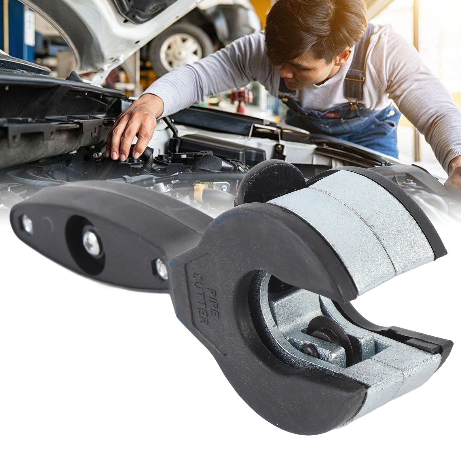 Pipe Cutter Ratchet - ラチェット式パイプカッター ラチェット式チューブカッター 金属製サイズ調整可能 人間工学に基づいたハンドル 1/4インチから7/8インチの車用ACチューブ用