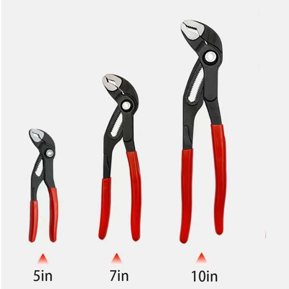Plastic Pipe Clip - 7-12 インチウォーターポンププライヤー多機能自動プラスチックハンドル調節可能なパイプレンチ大開口浴室配管ツール