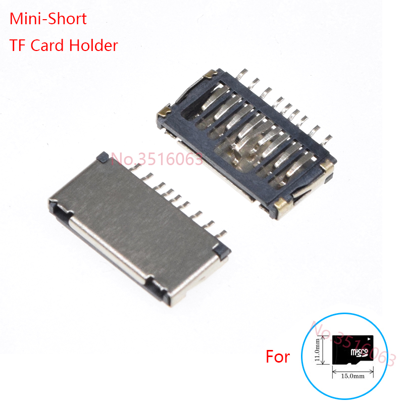 Push Fit Connector - 5/10 個ミニショート超薄型 TF カードホルダーコネクタソケットプッシュインプルアウトタイプマイクロ SD TranFlash