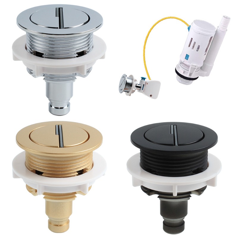 Toilet Fill Valve - ケーブル制御デュアルフラッシュバルブキット 38mmボタン節水トイレタンク排水アセンブリ（ワイヤーアクチュエーター付き）浴室部品