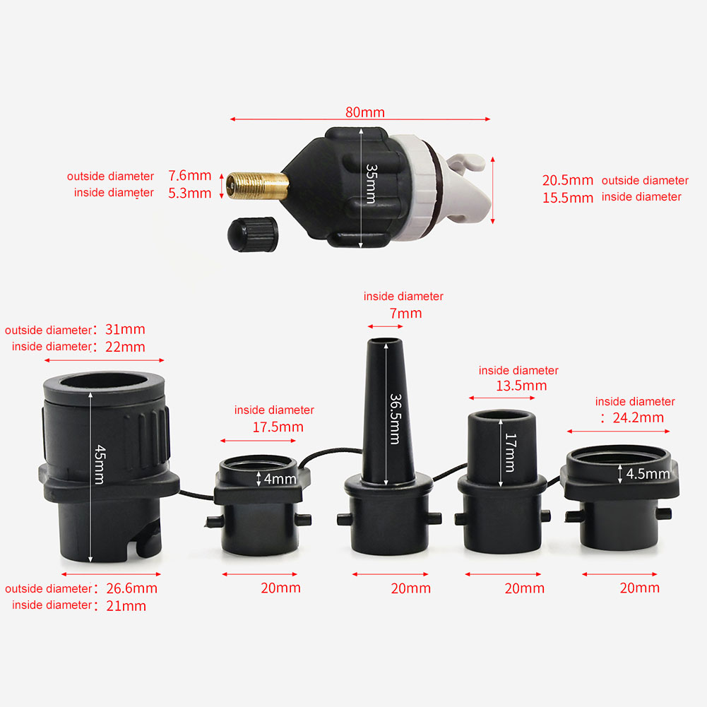 4 in 1 インフレータブルポンプアダプター エアバルブノ - Float Ball Valve のレビューと価格