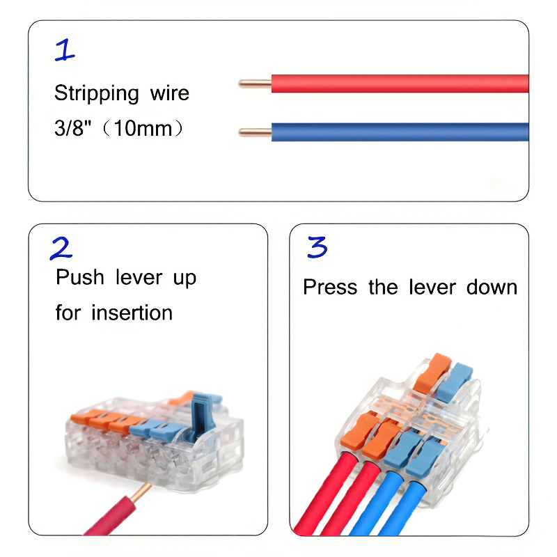 10/50 個クイックワイヤーコネクタユニバーサルコンパクト - Push Fit Connector のレビューと価格