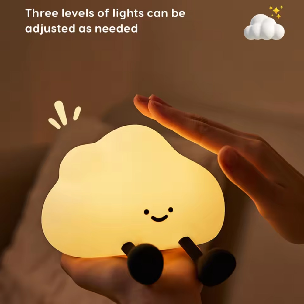 かわいい雲型シリコンタップ式ナイトライト、2つのスタイル：温 - Silicone Tap Washer のレビューと価格