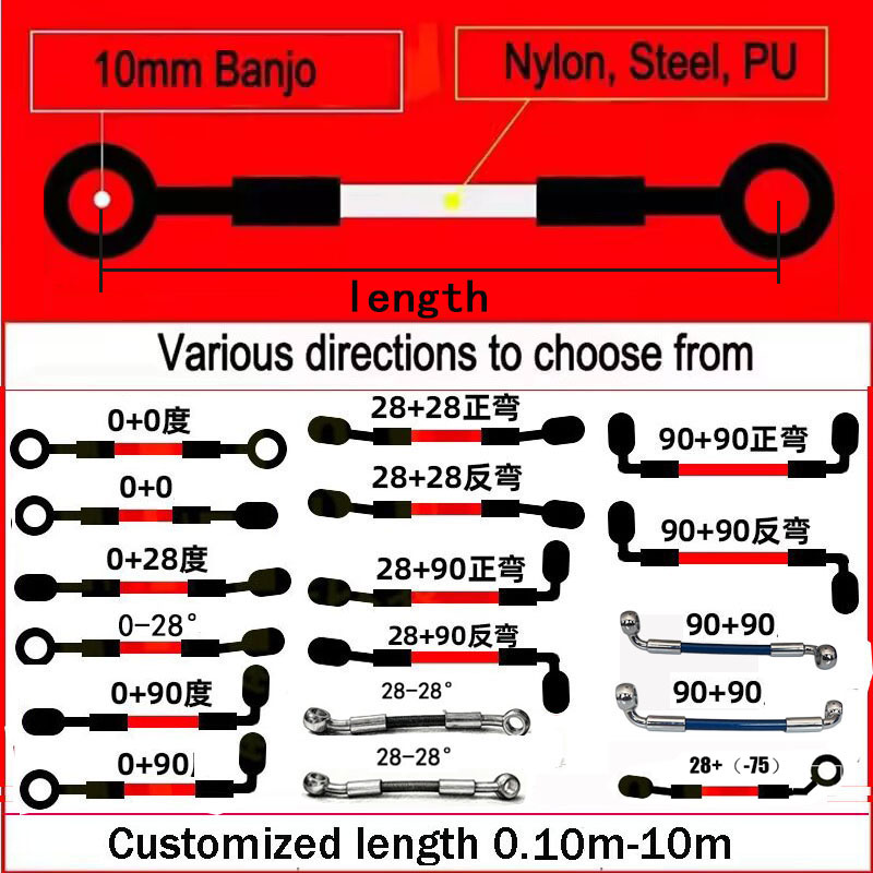 編組油圧ブレーキホース,強化ブレーキクラッチパイプ,フロント - Ptfe Tape Thread のレビューと価格