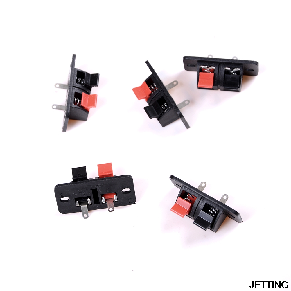 5個2位置コネクタ端子プッシュジャックばね荷重2ウェイ2ピン - Push Fit Connector のレビューと価格