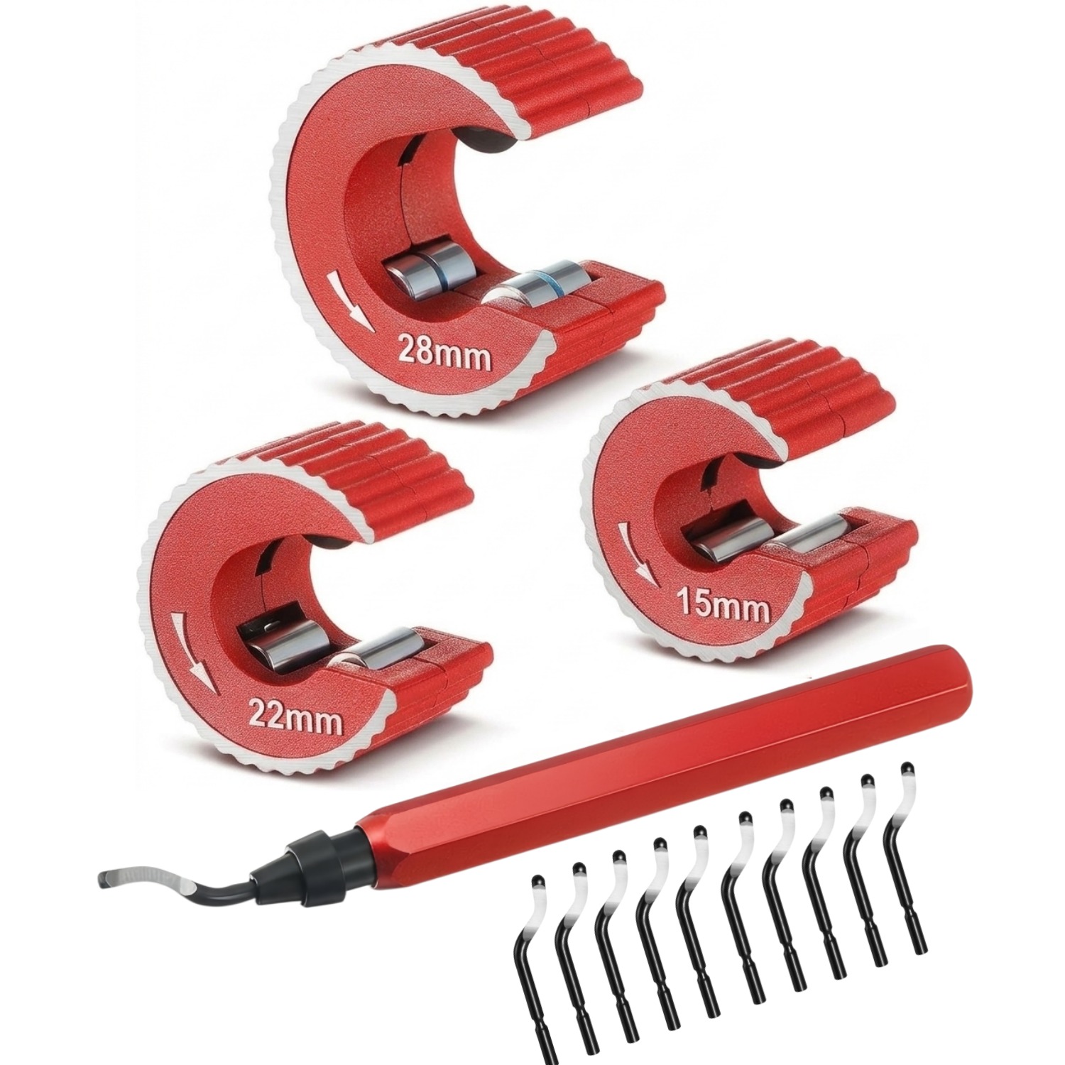 銅管カッターセット 3個入り 銅管切断工具 15mm (1/ - Pipe Cutter Ratchet のレビューと価格