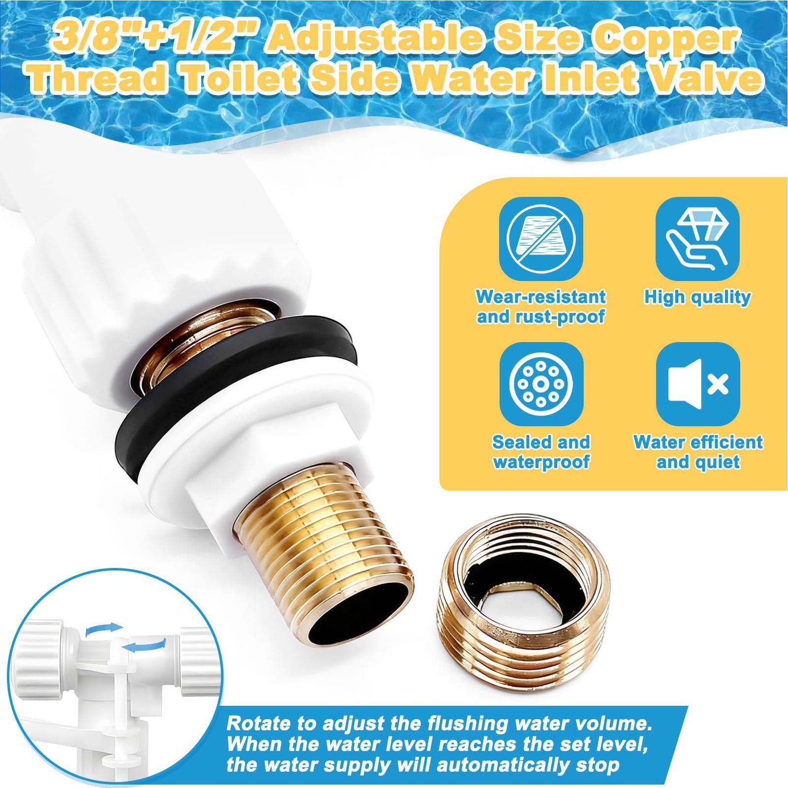 トイレ充填バルブ真鍮コネクター G3/8 G1/2 漏れ防止 - Toilet Fill Valve のレビューと価格